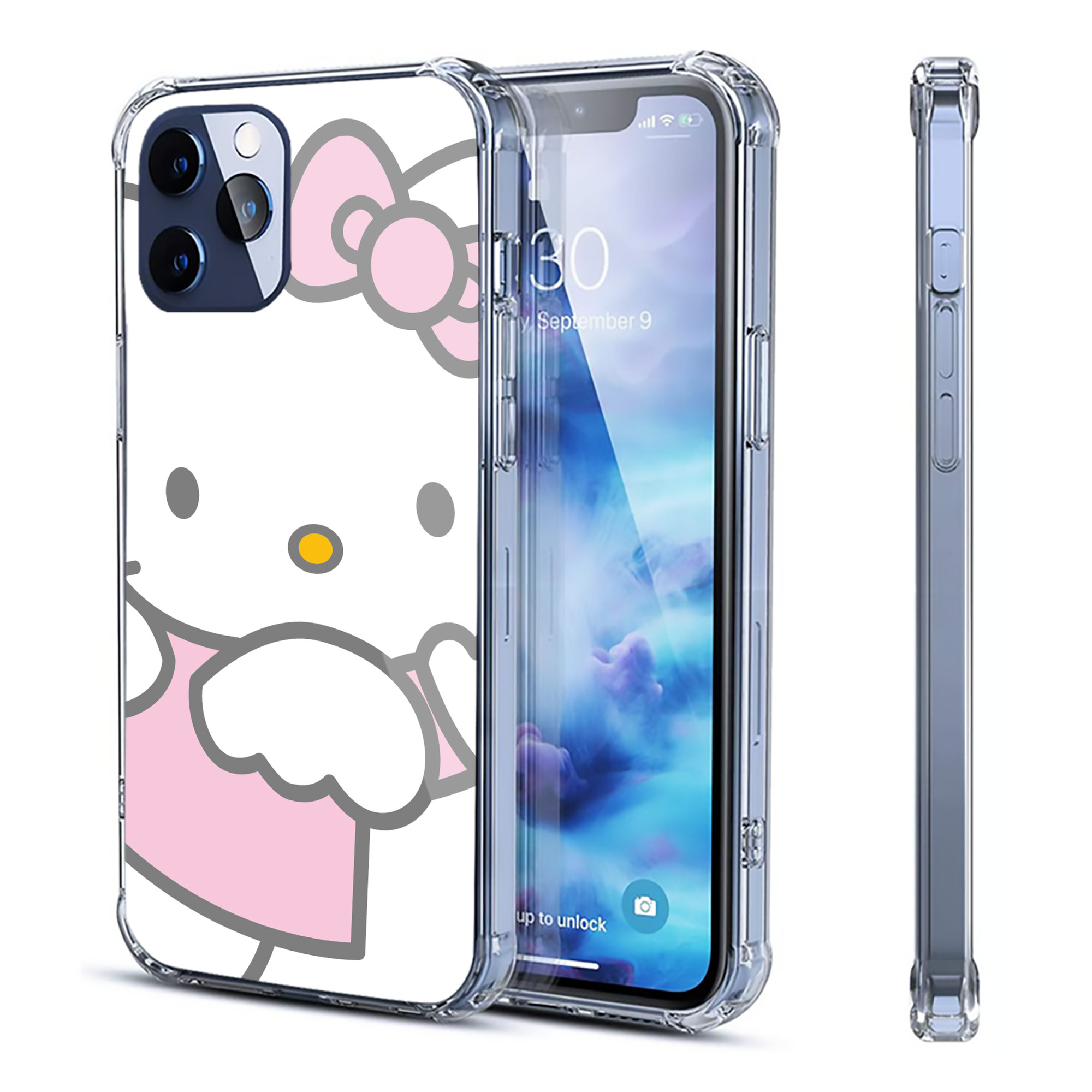 （画像用） Hello Kitty ハローキティ 【iPhone 12シリーズ対応】透明スマホケース（クリアソフトケース）